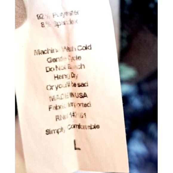 LuLaRoe Women's L Multicolor Butterfly Print Short Sleeve Scoop Neck Tunic - Picture 6 of 6